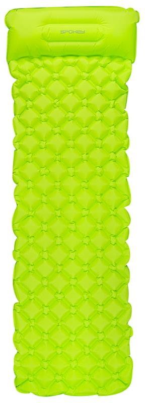 Spokey AIR BED PILLOW Samonafukovací matrac s vankúšikom 190x60x6 cm, zelená